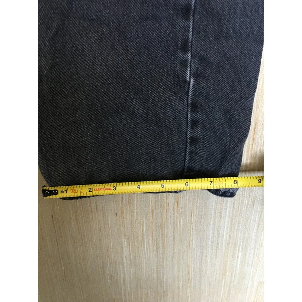 Levis Premium Low Loose Jeans Washed Black Wide Leg Denim